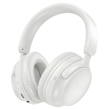 Накладні навушники HOCO W53 Tone, BT headphones, BT5.4, 400mAh, 46h, Type-C, AUX, white Накладні навушники HOCO W53 Tone, BT headphones, BT5.4, 400mAh, 46h, Type-C, AUX, white