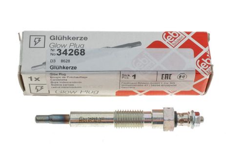 Свічка розжарювання OPEL CORSA, OPEL ASTRA, OPEL VECTRA, FEBI BILSTEIN (34268)