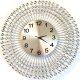 Бесшумные красивые часы на стену (70 cм) в спальню зал "Круг-G" NC cеребристые