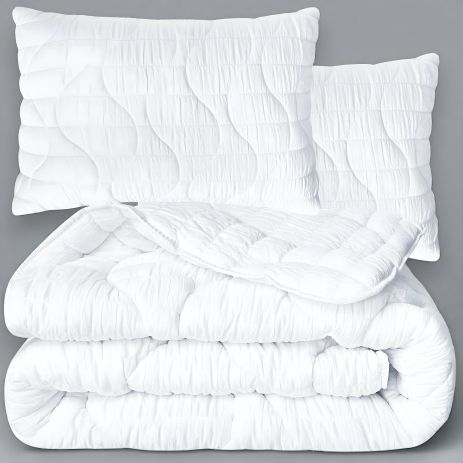 Постільний комплект євро CloudDream IDEIA ковдра 200х220 та подушки 50х70 2 шт гіпоалергенні, білі (8-36026*001) Постільний комплект євро CloudDream IDEIA ковдра 200х220 та подушки 50х70 2 шт гіпоалергенні, білі (8-36026*001)