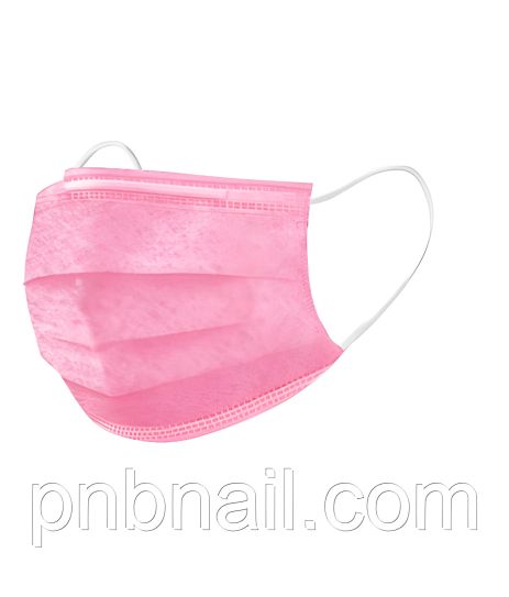 Маска медицинская одноразовая розовая, 50 шт./уп (гигиеничная)