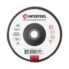 Диск шліфувальний пелюстковий, 180×22 мм, зерно K60, 7000 об/хв INTERTOOL BT-0226
