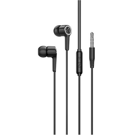 Дротові навушники Hoco M104, 3.5mm, 1.2m, Чорний