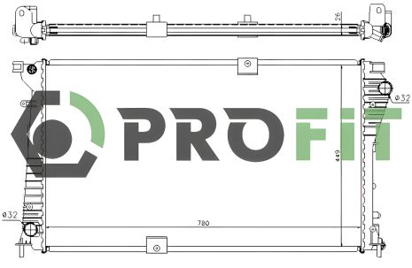 Охолодження двигуна радіатор NISSAN PRIMASTAR, OPEL VIVARO, PROFIT (17400171)