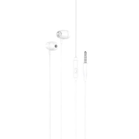Дротові вакуумні навушники Hoco M88, 3.5mm, 1.2m, білі