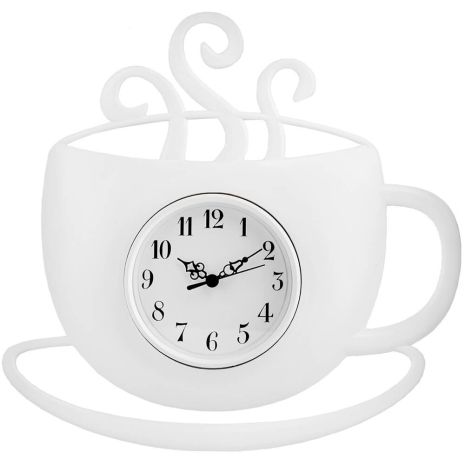 Настінний годинник для кухні "Чашка2-Wh" Біла (30х29 см) Time