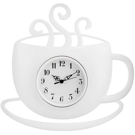 Настінний годинник для кухні "Чашка2-Wh" Біла (30х29 см) Time