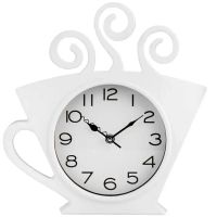 Настенные часы для кухни "Чашка1-Wh" Белая (30х28 см) Time