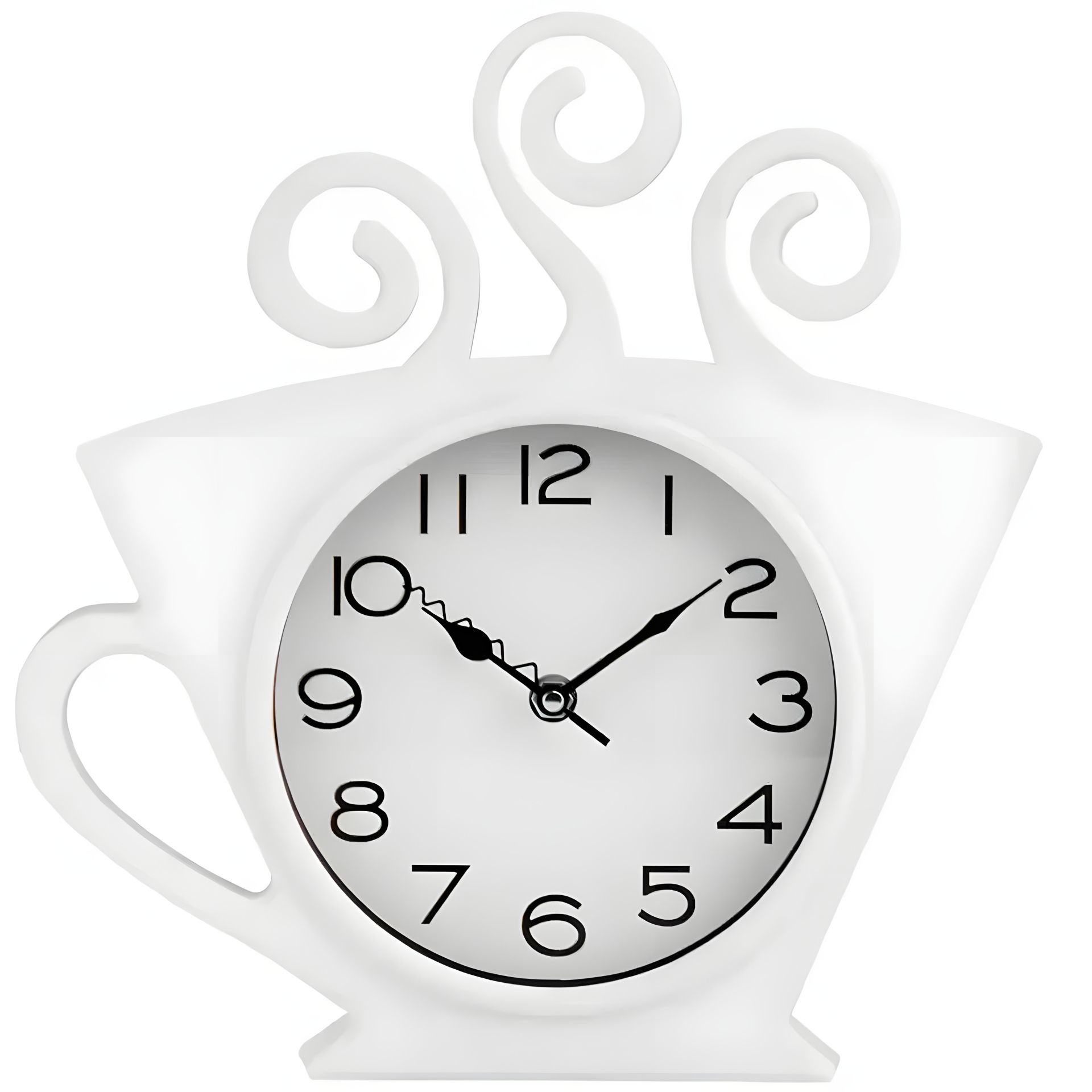 Білий настінний годинник для кухні "Чашка1-Br" (30х28 см) Time Білий настінний годинник для кухні "Чашка1-Br" (30х28 см) Time