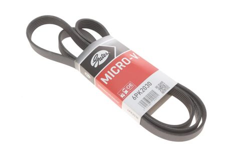 Поликлиновый ремень MERCEDES-BENZ VITO, CHEVROLET CORVETTE, GATES (6PK2030)