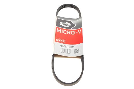 Поликлиновый ремень CHERY X1, DAIHATSU COPEN, GATES (4PK690) Поликлиновый ремень CHERY X1, DAIHATSU COPEN, GATES (4PK690)