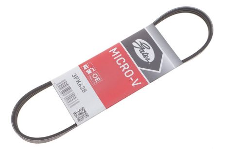 Поликлиновый ремень PONTIAC BONNEVILLE, CADILLAC DTS, GATES (3PK628)