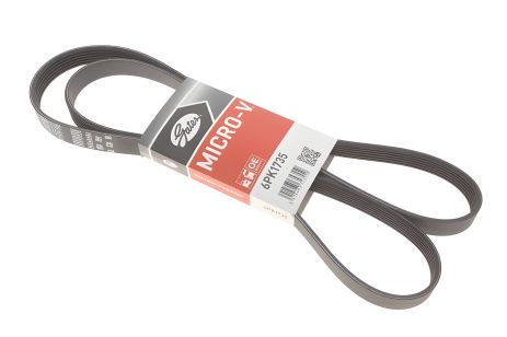 Полікліновий ремінь FORD USA, SKODA SUPERB, GATES (6PK1735) для довговічної роботи