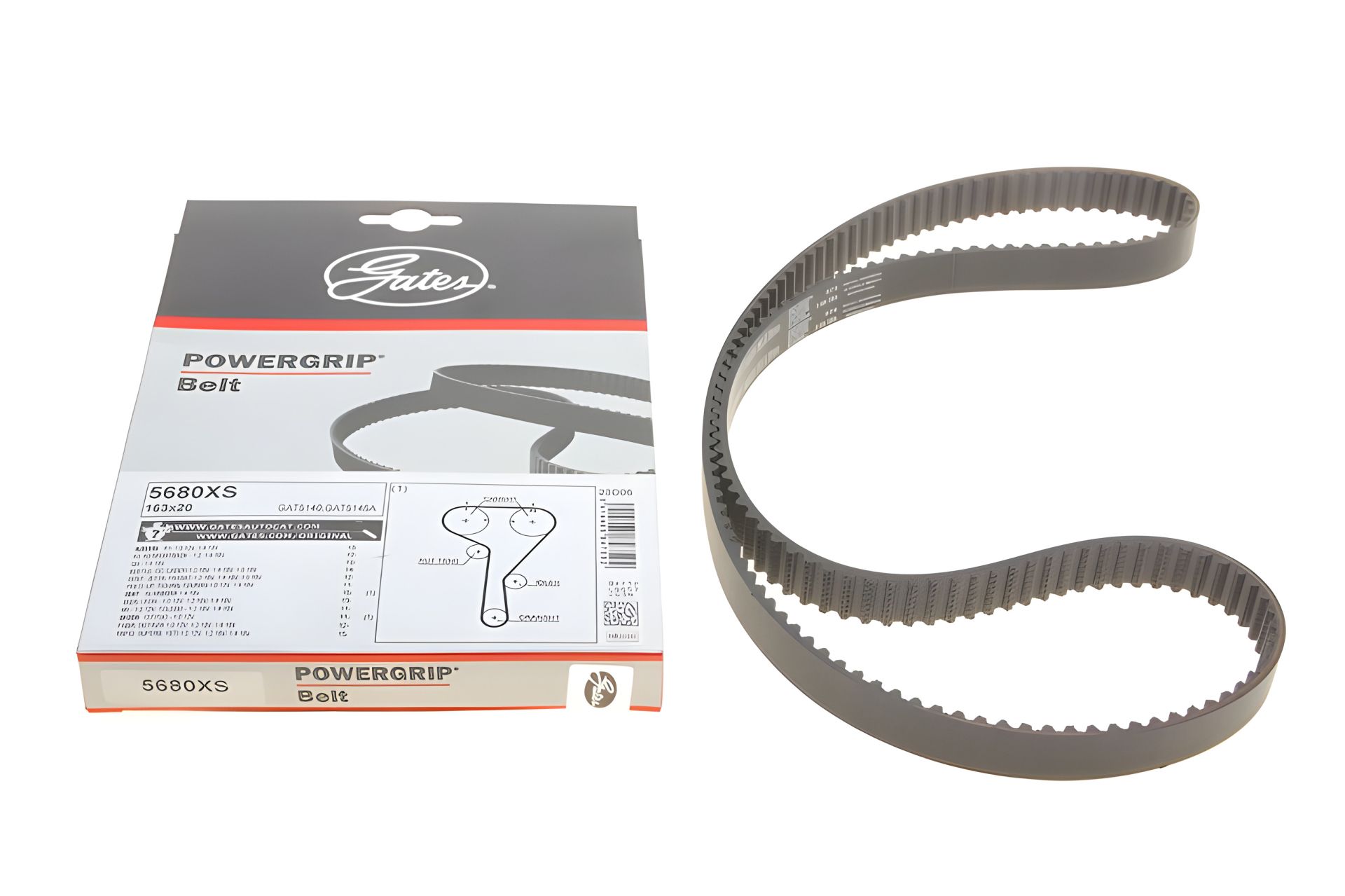 Ремінь зубчастий ГРМ AUDI A1, SKODA KAMIQ, GATES (5680XS), міцний Ремінь зубчастий ГРМ AUDI A1, SKODA KAMIQ, GATES (5680XS), міцний