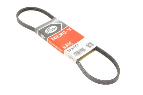 Поликлиновый ремень NISSAN KUBISTAR/DACIA SANDERO, GATES (3PK753)