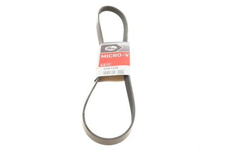 Ремінь генератора струмковий ГАЗЕЛЬ (без ГУР), 6PK1230, Gates (406-1308020-14)