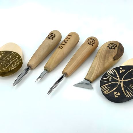 Набор инструментов для микрорезьбы, линогравюры и гуцульской резьбы STRYI PROFI | 5 предметов