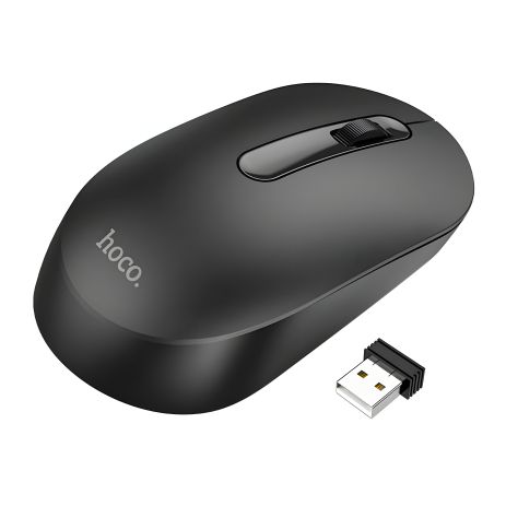 Бездротова миша Hoco DI04 Plus, 1200DPI, BT4.0, 2.4G, 1 акумулятор AA, чорна