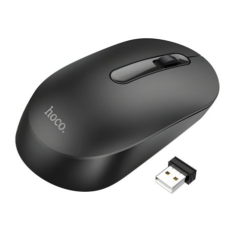 Бездротова миша Hoco DI04 Plus, 1200DPI, BT4.0, 2.4G, 1xAA, black Бездротова миша Hoco DI04 Plus, 1200DPI, BT4.0, 2.4G, 1xAA, black