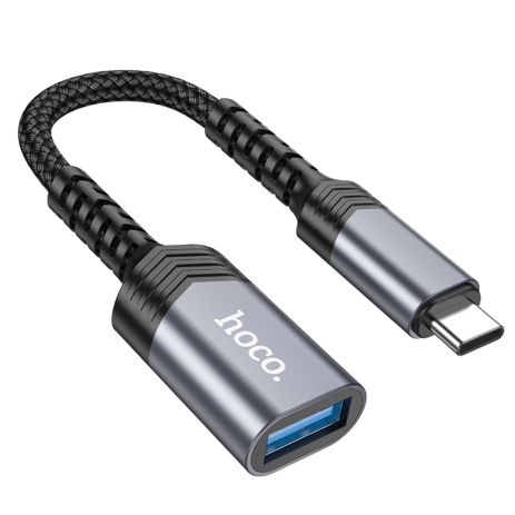 Мультиадаптер хаб Hoco UA24, Type-C to USB 3.0, сірий
