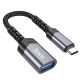 Мультиадаптер хаб Hoco UA24 Type-C to USB 3.0 серый