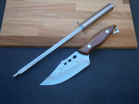 Ніж кухарський Sakuri Рremium Lux RT-6802 фултанг 22 см + Мусат для заточування та правки ножів Chef КТ-40 Ніж кухарський Sakuri Рremium Lux RT-6802 фултанг 22 см + Мусат для заточування та правки ножів Chef КТ-40