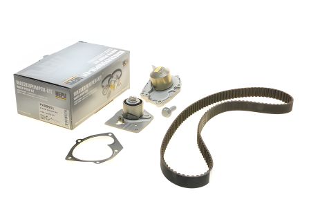 Помпа + комплект ременя ГРМ NISSAN PRIMASTAR, OPEL VIVARO, HEPU (PK09551-мастер)