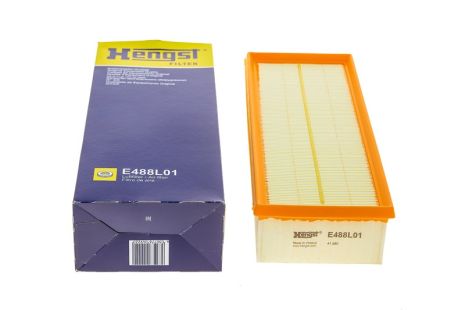 Фильтр воздушный AUDI (FAW), SKODA (SVW), VW (SVW), HENGST FILTER (E488L01)