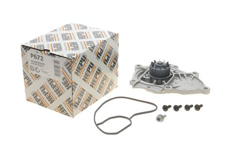 Водяний насос-помпа HEPU (P672) CUPRA LEON, PORSCHE MACAN, SKODA OCTAVIA