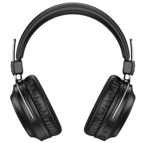 Накладні навушники Borofone BO33 Melody, BT headphones, BT5.4, AUX, TF, 250mAh, 18h, black Накладні навушники Borofone BO33 Melody, BT headphones, BT5.4, AUX, TF, 250mAh, 18h, black