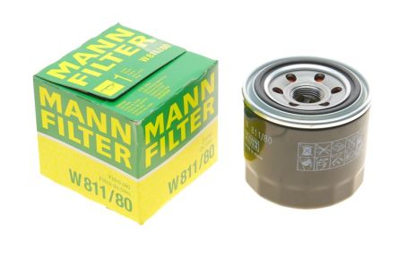 Фільтр масляний Hyundai/KIA, MANN (W811/80) (26300-35502)