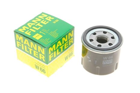 Фильтр масляный NISSAN MICRA, DACIA LOGAN, MANN-FILTER (W66)