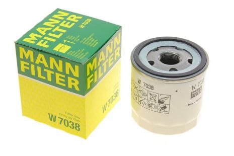 Фильтр масляный FORD TRANSIT, MANN-FILTER (W7038)