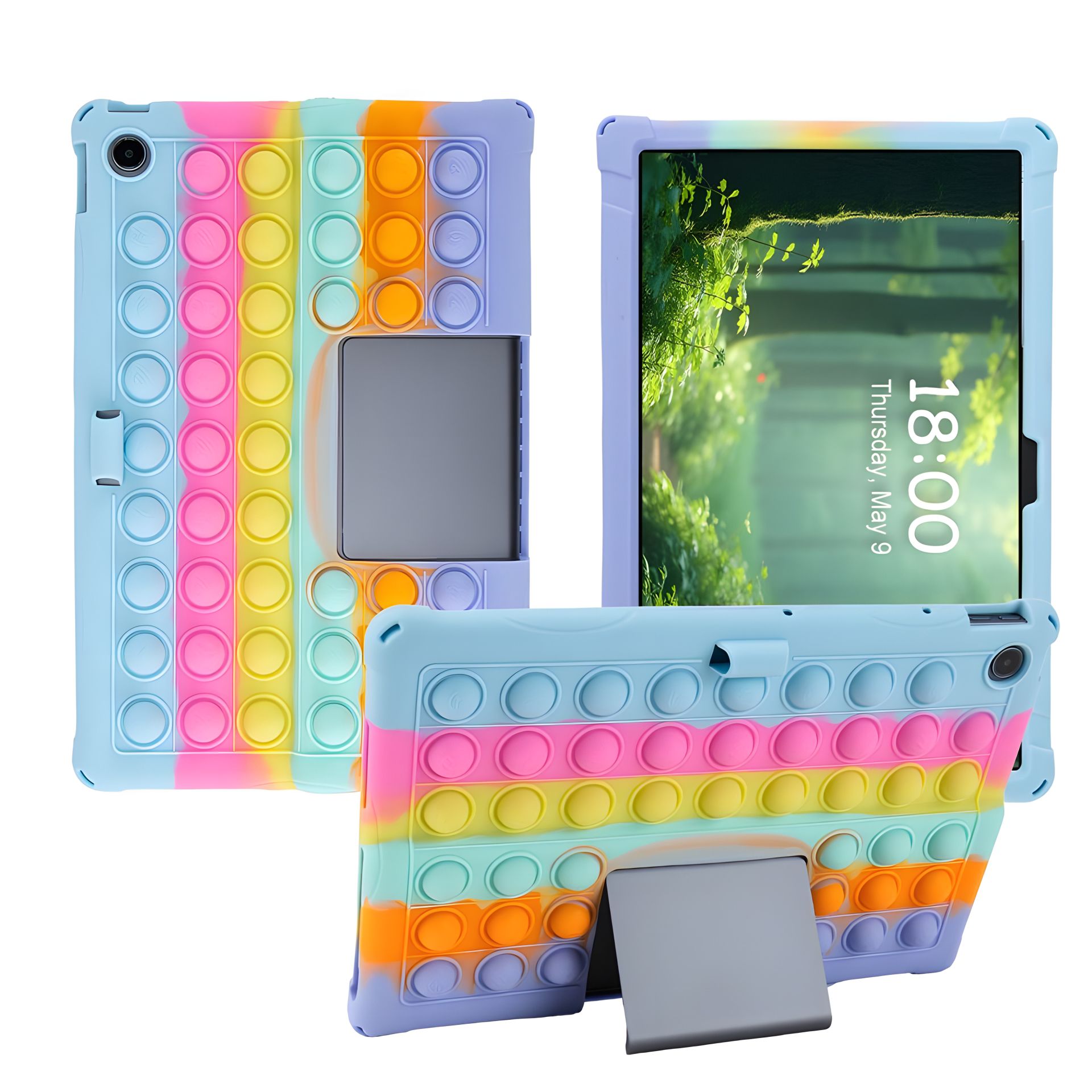 Детский чехол SoftGel Kids pop-it для Lenovo Tab Plus (TB351) Радуга Sky Детский чехол SoftGel Kids pop-it для Lenovo Tab Plus (TB351) Радуга Sky