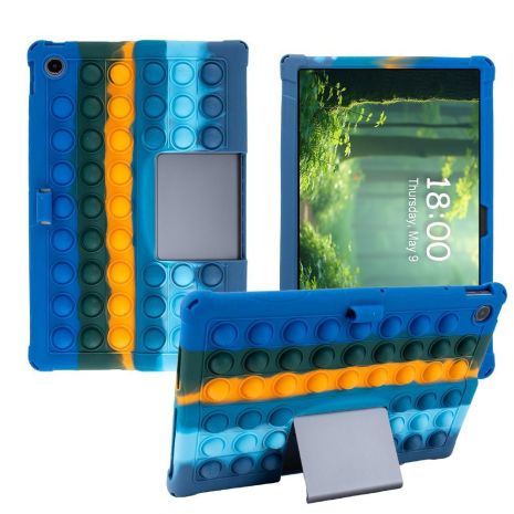 Чохол SoftGel Kids дитячий pop-it Lenovo Tab Plus (TB351) Веселка Синій
