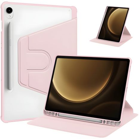 ТПУ-чохол з тримачем для стилуса 360 для Samsung Galaxy Tab S10 FE+, Світло-рожевий
