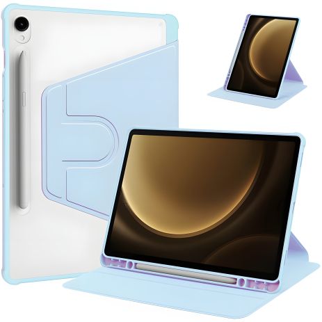 Голубий чохол TPUCristal Pen holder 360 для Samsung Galaxy Tab S10 FE+ Plus Голубий чохол TPUCristal Pen holder 360 для Samsung Galaxy Tab S10 FE+ Plus