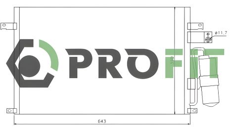 Конденсор кондиціонера CHEVROLET EPICA, PROFIT (17700102)