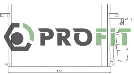 Конденсор кондиціонера CHEVROLET EPICA, PROFIT (17700102)