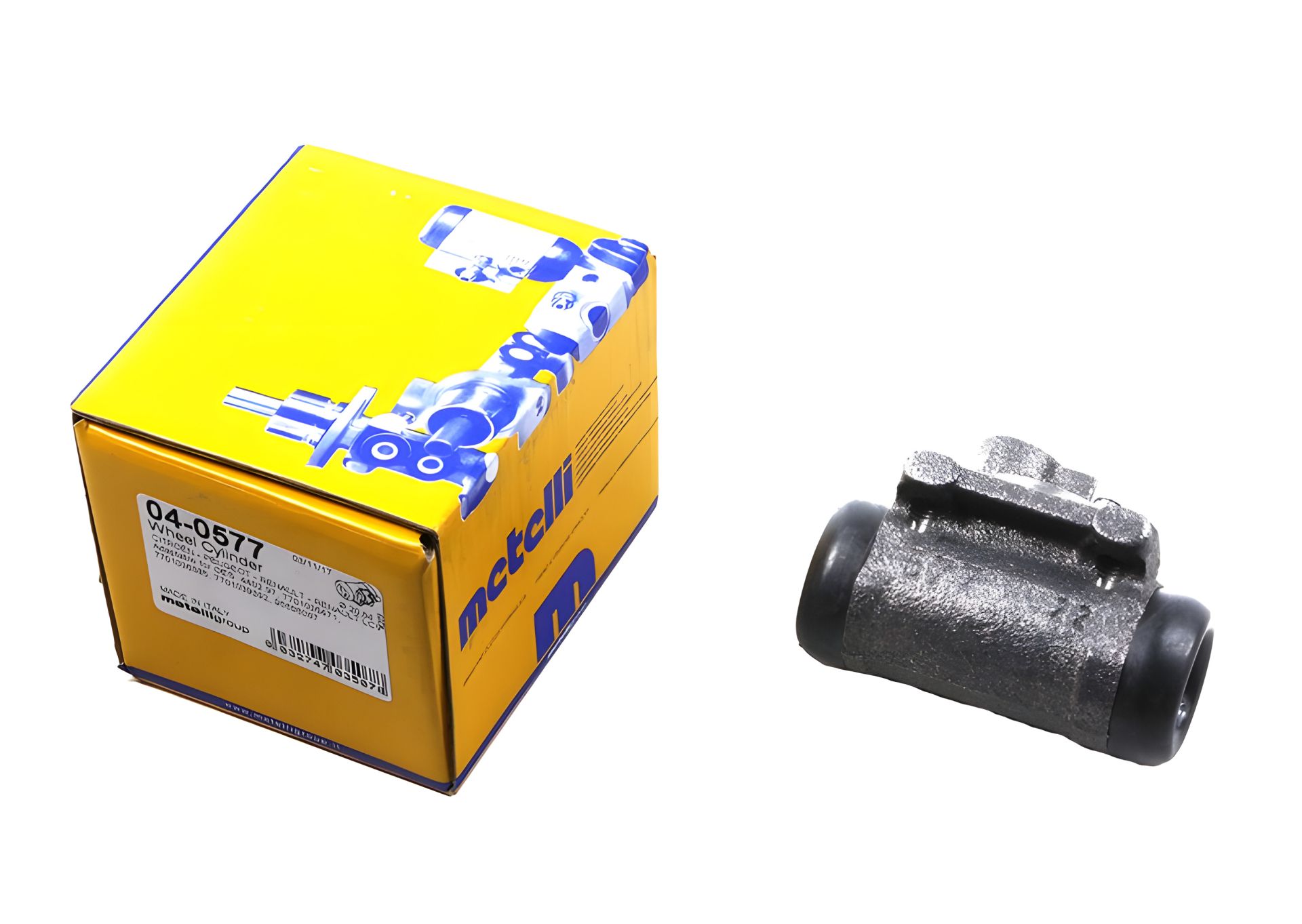 Рабочий тормозной цилиндр для RENAULT 19, PEUGEOT 301, METELLI (040577) Рабочий тормозной цилиндр для RENAULT 19, PEUGEOT 301, METELLI (040577)