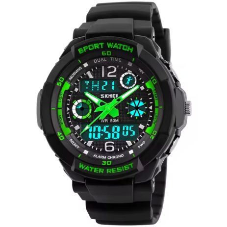 Мужские часы Skmei S-Shock Green 0931