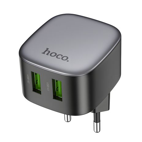 Зарядний пристрій Hoco CS34A мережевий, 2USB, QC 18W, чорний Зарядний пристрій Hoco CS34A мережевий, 2USB, QC 18W, чорний