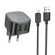 Сетевое Зарядное Устройство Hoco CS34A 2USB QC 18W+USB to Micro Черный