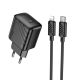 Сетевое Зарядное Устройство Hoco CS24A 1USB-C PD/QC 25W+Type-C to Lightning Черный