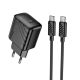 Сетевое Зарядное Устройство Hoco CS24A 1USB-C PD/QC 25W+Type-C to Type-C Черный