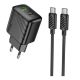 Сетевое Зарядное Устройство Hoco CS25A 1USB-C/1USB PD/QC 20W+Type-C to Type-C Черный