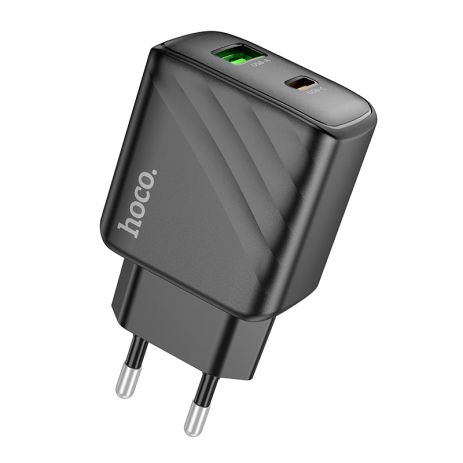 Сетевое Зарядное Устройство Hoco CS23A 1USB/1USB-C PD/QC 30W Черный