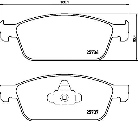 Комплект гальмівних колодок LINCOLN MKC, FORD TOURNEO, FORD TRANSIT, BREMBO (P24157) Комплект гальмівних колодок LINCOLN MKC, FORD TOURNEO, FORD TRANSIT, BREMBO (P24157)