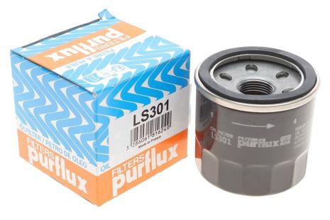 Фильтр масла Volvo S40/V40 95-04/S60 01-10/S/C/V70 97- (бензин), PURFLUX (LS301)