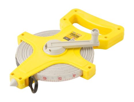 Геодезична рулетка 50 м×13 мм скловолоконне полотно MASTERTOOL 66-5013